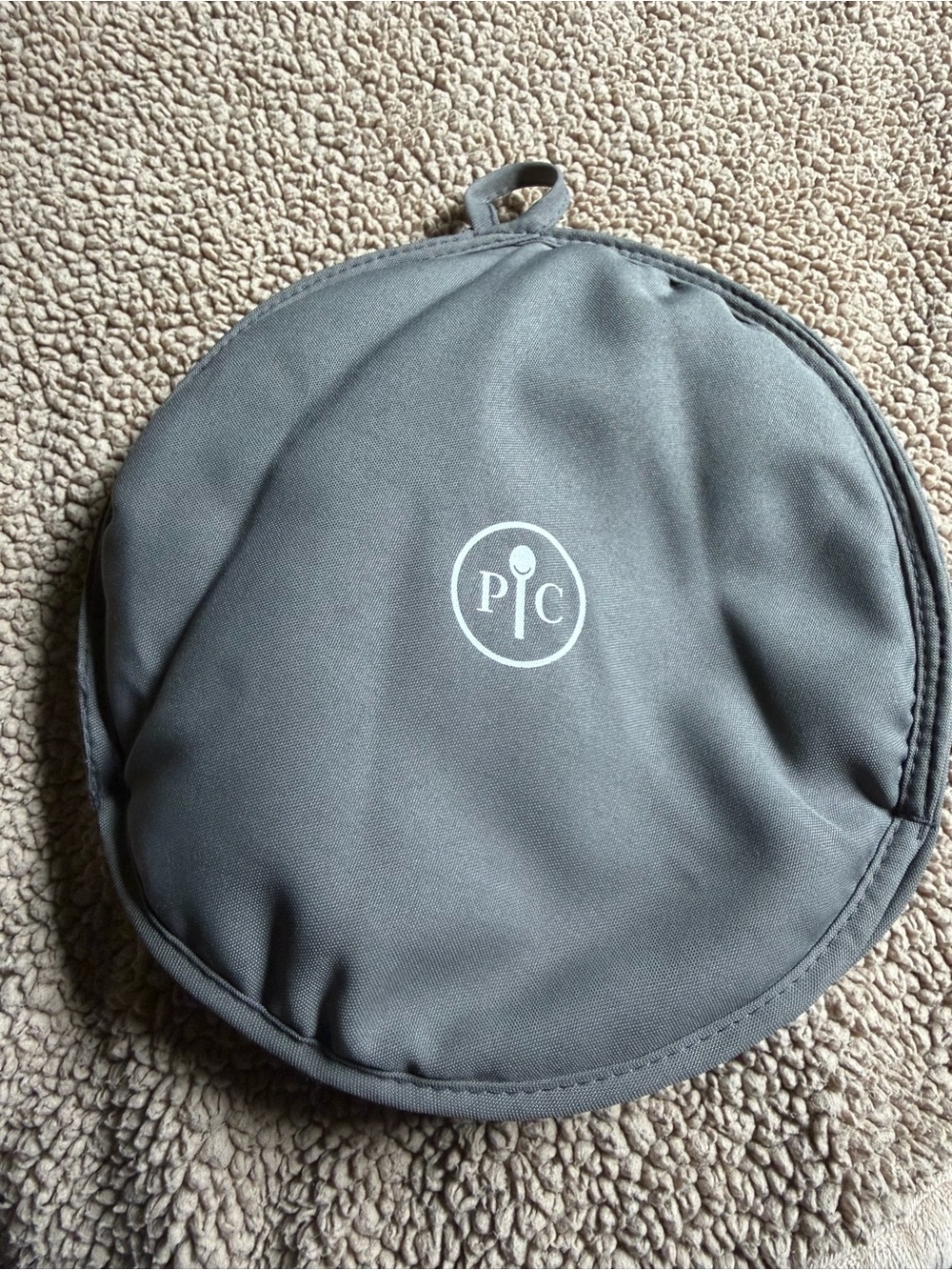 Pampered Chef Gray Round tortilla warmer